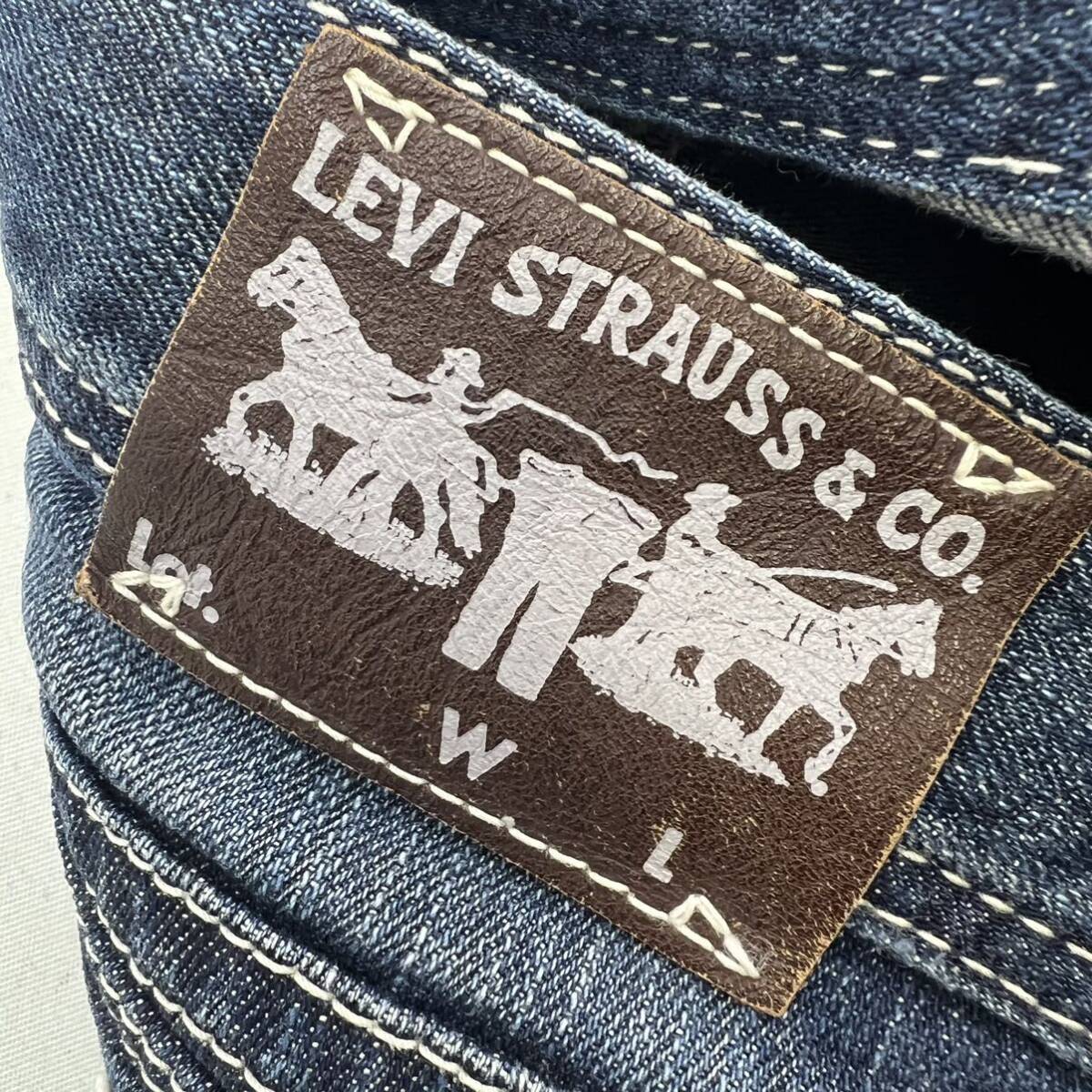 LEVIS ☆ NL997-0001 日本製 ブーツカット ジーンズ インディゴ デニムパンツ レディース W30 ヘビロテ 大人カジュアル リーバイス■Ja7472_画像6