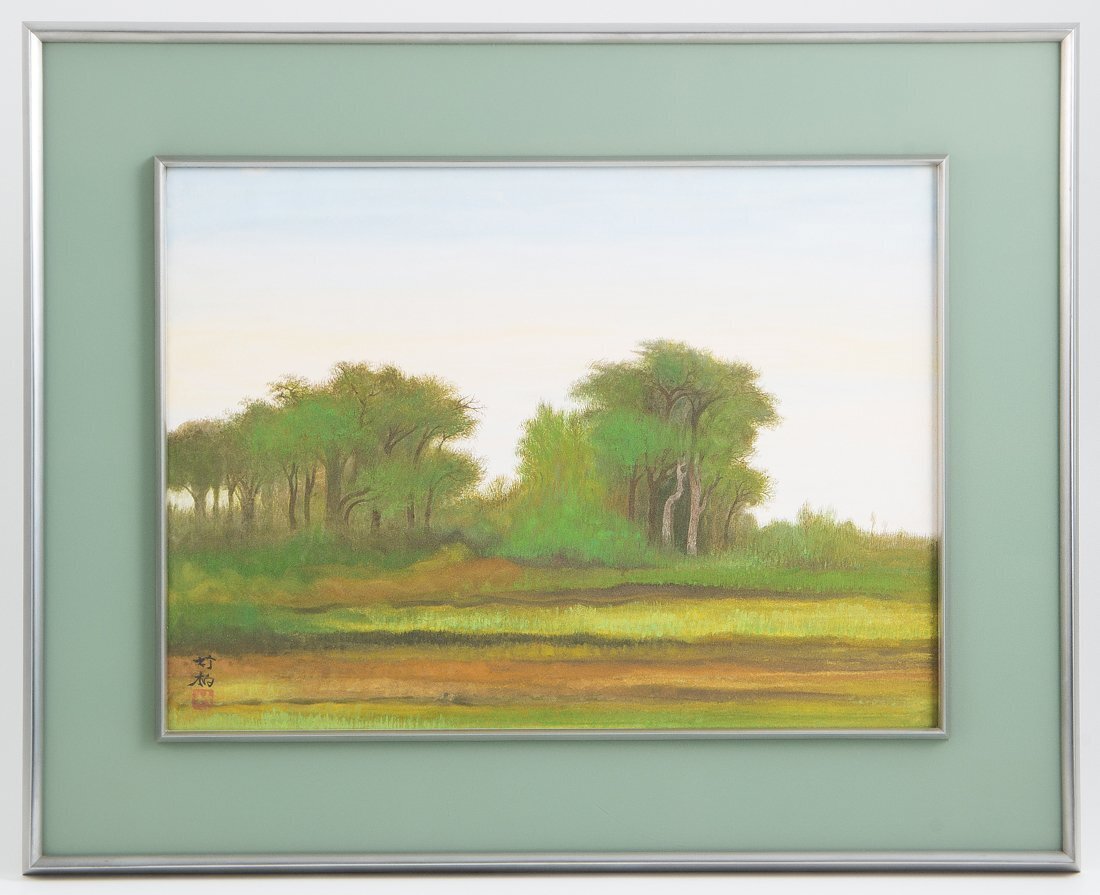 [1on1] genuine work Suzuki bamboo Kashiwa [ forest ] Japanese picture coloring 8 number frame also seal 