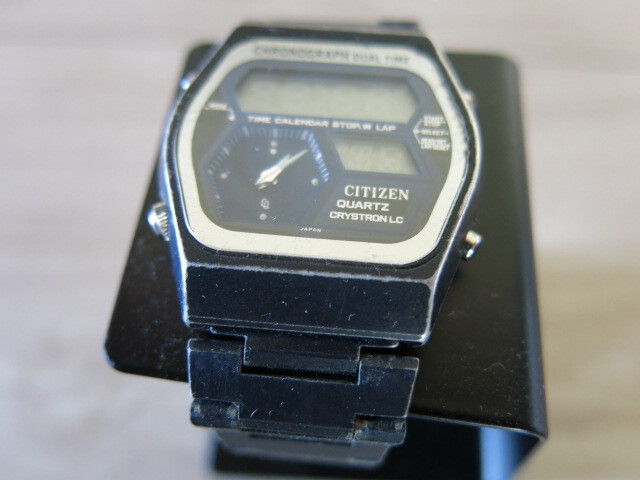 【現状渡し】CITIZEN・シチズン「CRYSTRON LC・クリストロンLC」腕時計＊ビンテージ クロノグラフ デジアナの画像3