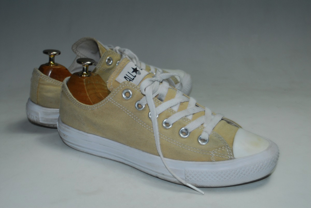 ◆DSC6408◆驚愕の1000円～完全売り切り！コンバース◆CONVERSE/ベージュ/24.5㎝/ロー/注目の１足！存在感抜群！永遠の王道スニーカー！_画像2