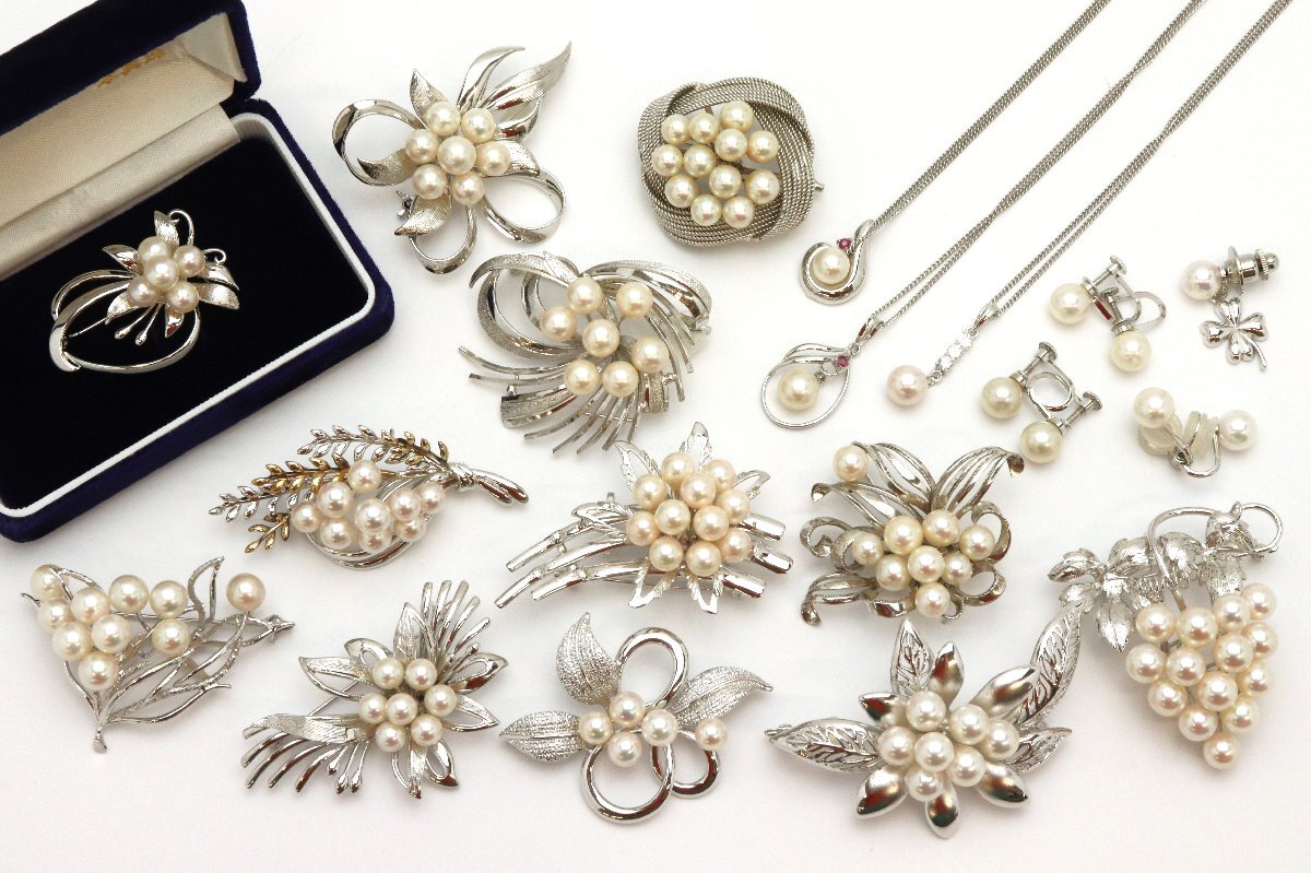 独特の上品 おたからや◆アコヤ真珠シルバーアクセサリーおまとめ《約252.6g※箱袋含む》ネックレス,ブローチなど※一部磁気反応あり【◎L-A58199-1】 アコヤ真珠