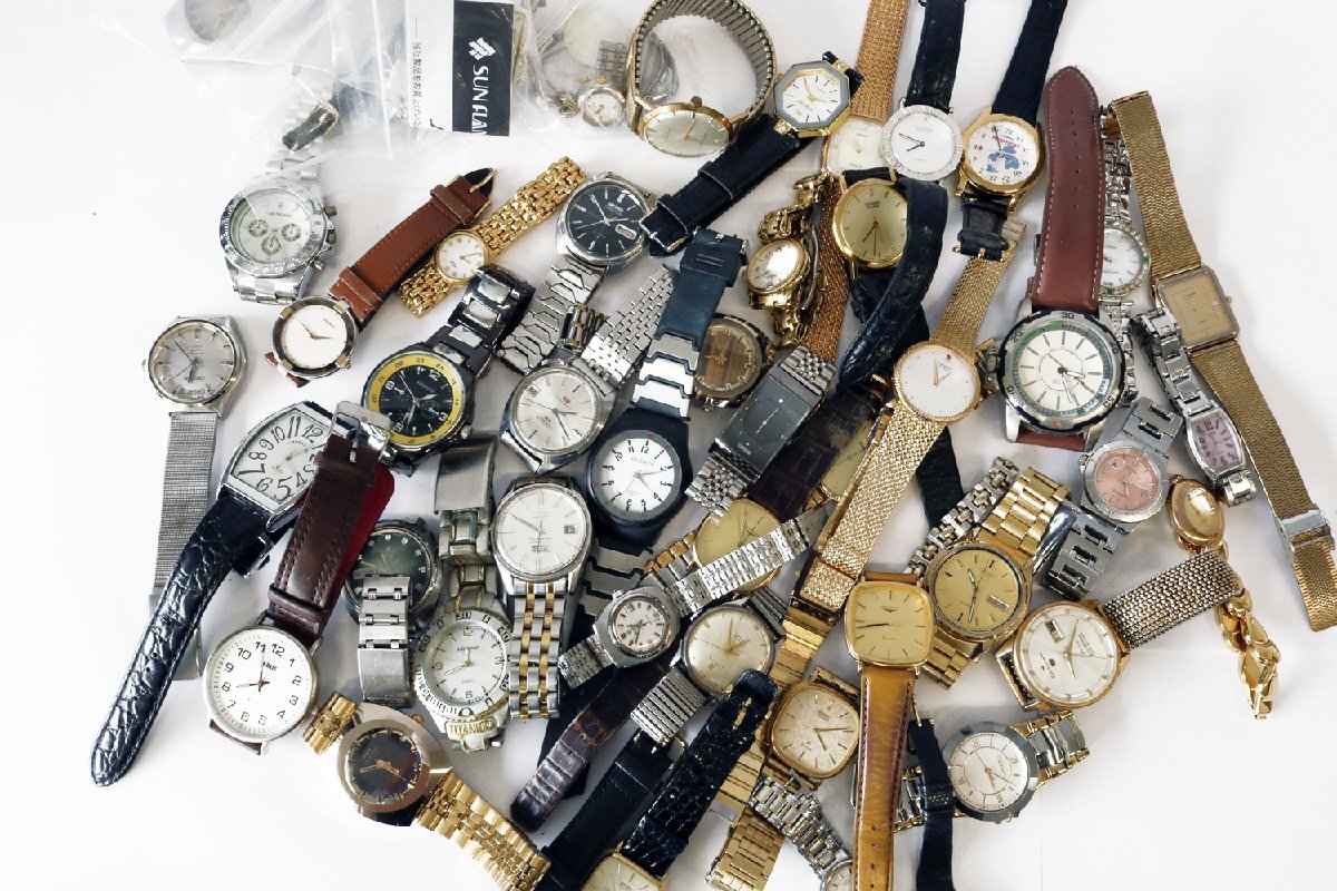  Junk clock * Longines,RADO, Seiko, Tecnos, Citizen other lady's men's wristwatch * operation not yet verification *.. from .[x-A58126]