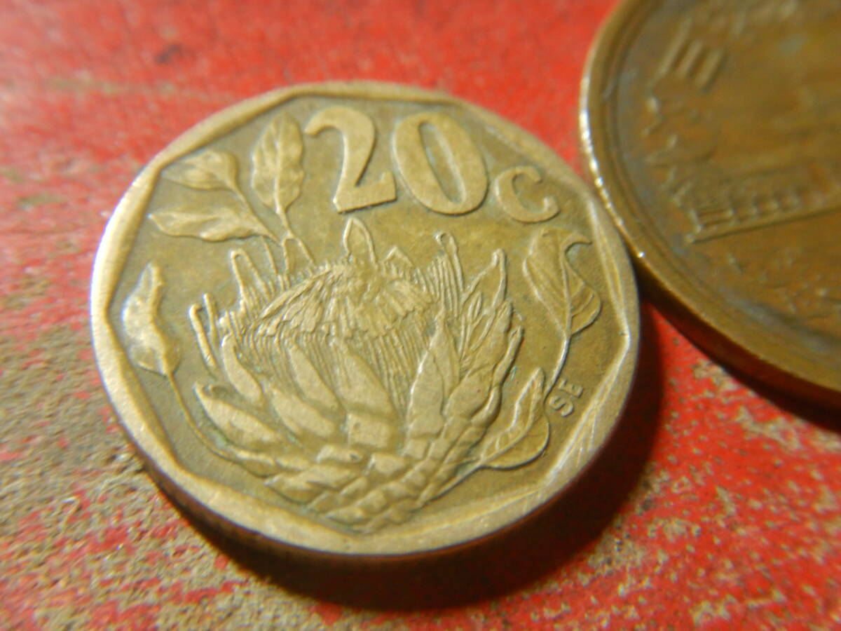 外国・南アフリカ／２０セント黄銅張りスチール貨（1995年） 24040302の画像3