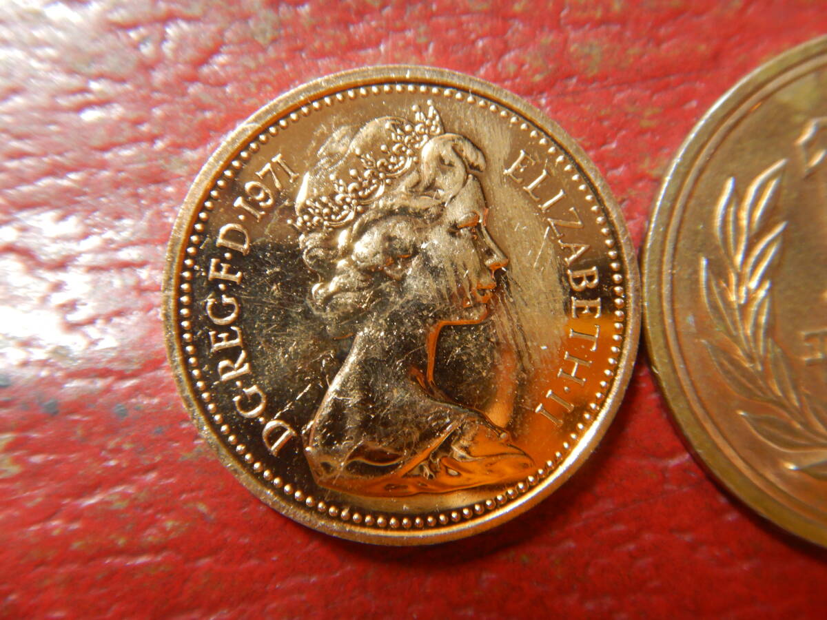 外国・イギリス／１ペニー青銅貨（1971年・プルーフ）：発行枚数35万枚　210506_画像2