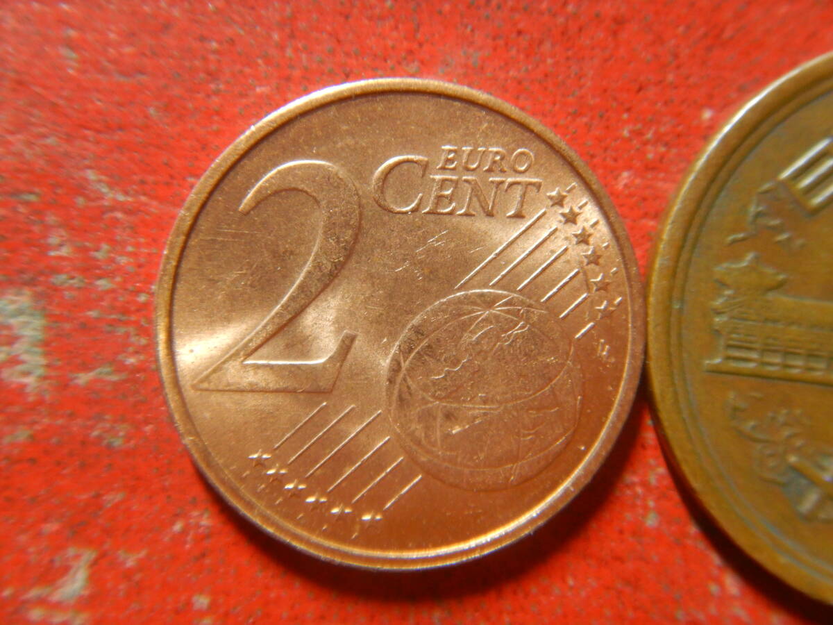 外国・オランダ／２ユーロセント銅張りスチール貨（2004年）　240412_画像2