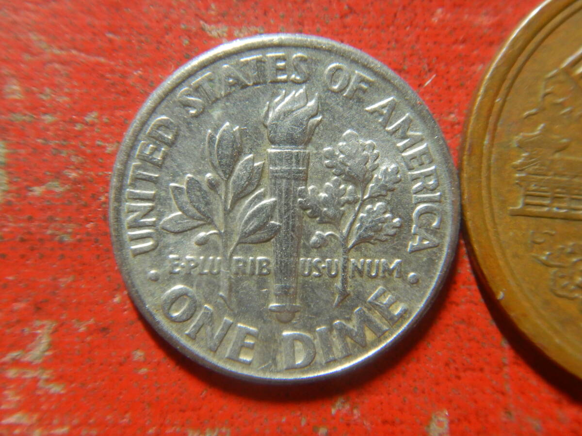 外国・USA／ルーズベルト１０セント白銅貨・１ダイム（1995年D） 240413の画像2