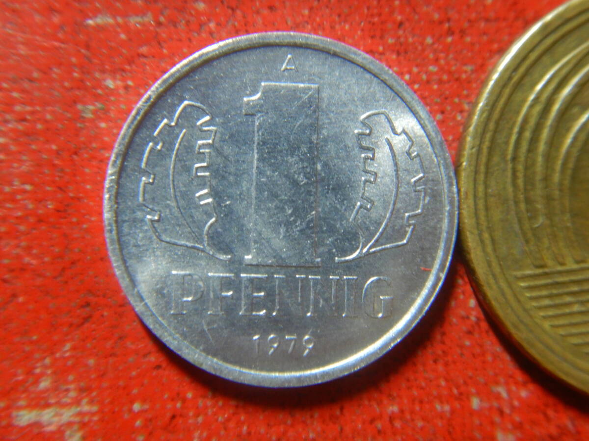 外国・東ドイツ／１ペニヒ・アルミニウム貨（1979年） 240303の画像2