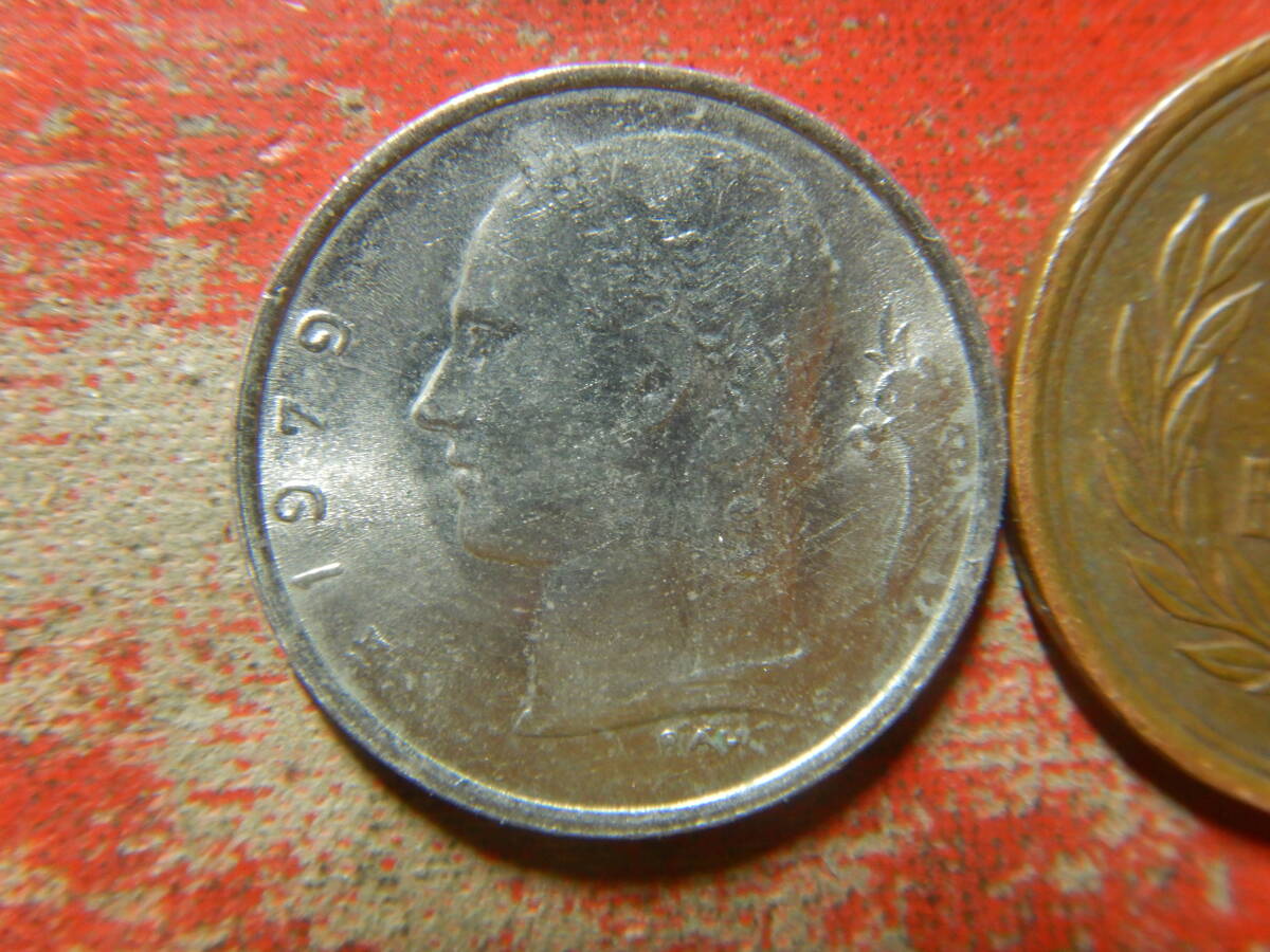 外国・ベルギー／１フラン白銅貨（1979年・BELGIE）　240419_画像2