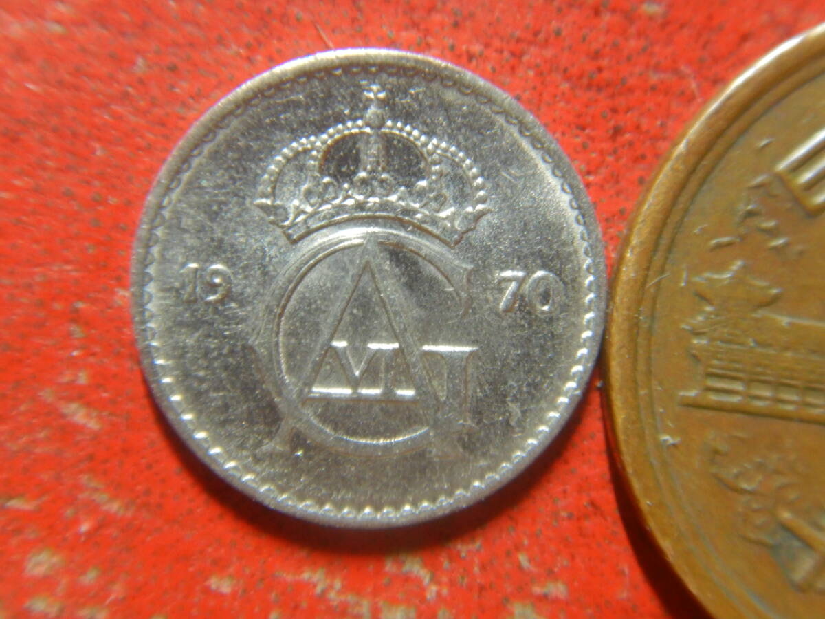 外国・デンマーク／１０オーレ白銅貨（1970年）　24042802_画像2