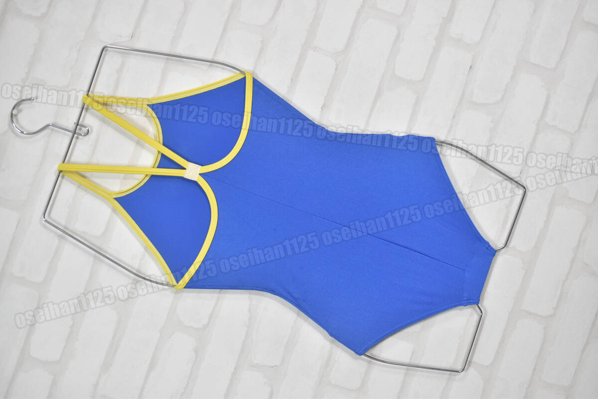 FOOTMARK フットマーク スクール指定 黄パイピング ワンピース水着 女子競泳水着 ブルー サイズ150_画像2