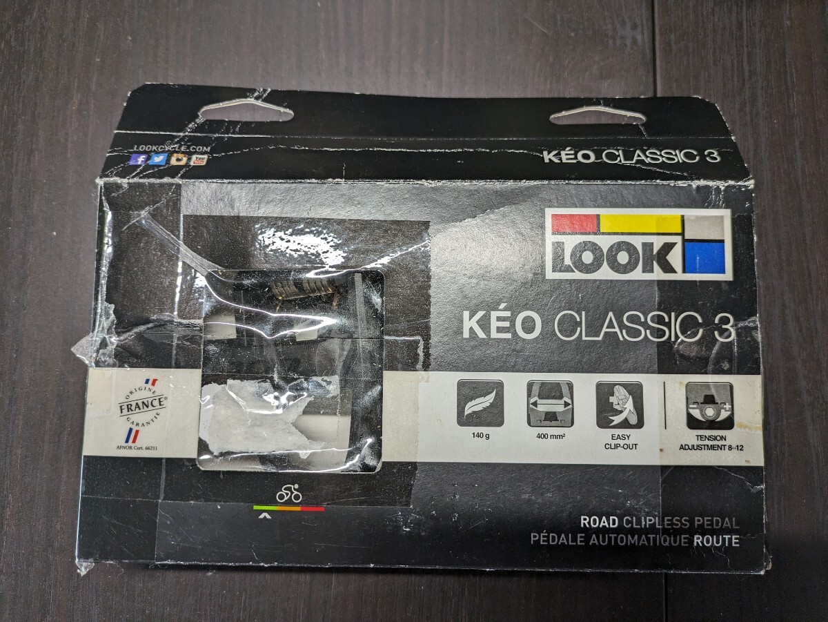 送料無料 LOOK KEO CLASSIC 3 ルックケオクラシック3 ビンディングペダル 箱入り新品 クリート付きの画像1