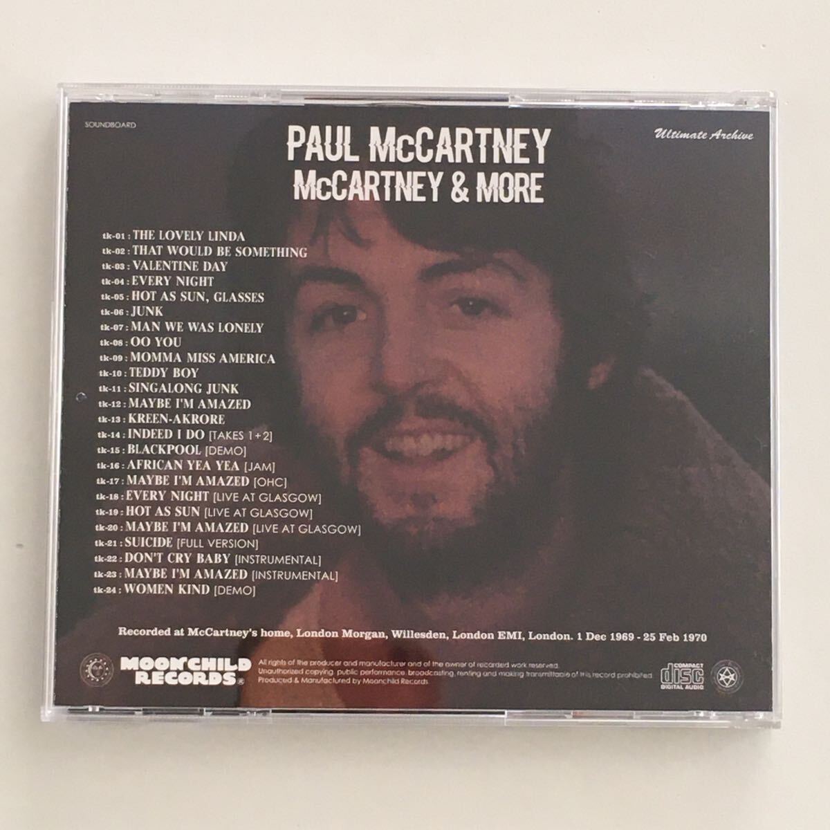 送料無料 評価1000達成記念 ロックCD Paul McCartney “Paul McCartney & More” 1CD Moonchild 日本盤の画像3