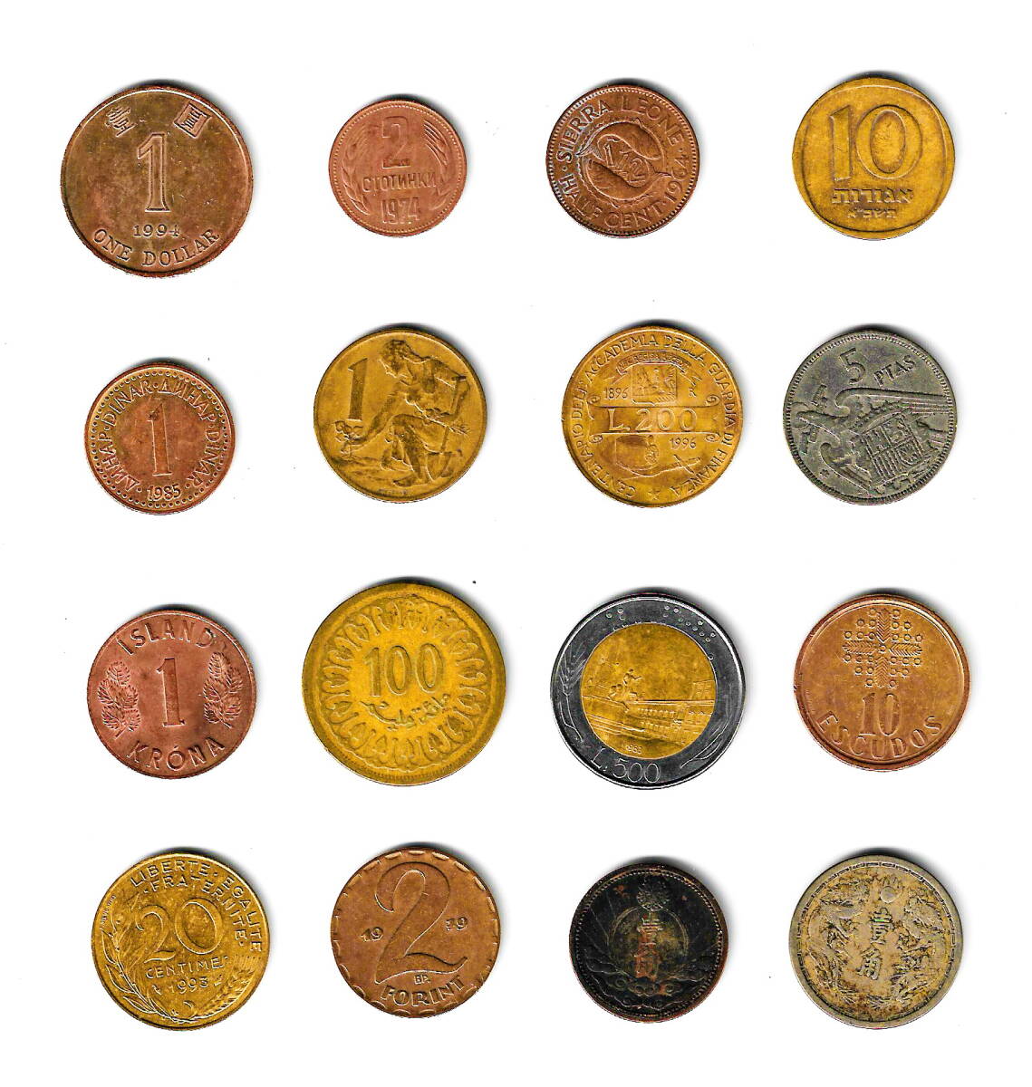 外国古銭 まとめて 16枚 蔵出 主にヨーロッパ - zd-78の画像1
