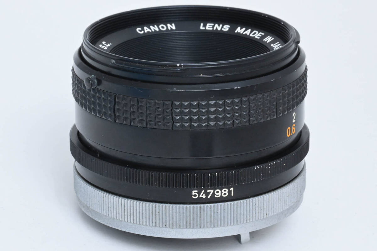 【外観特上級】Canon キャノン　FD 50mm 1:1.8 S.C.　#s6657_画像4