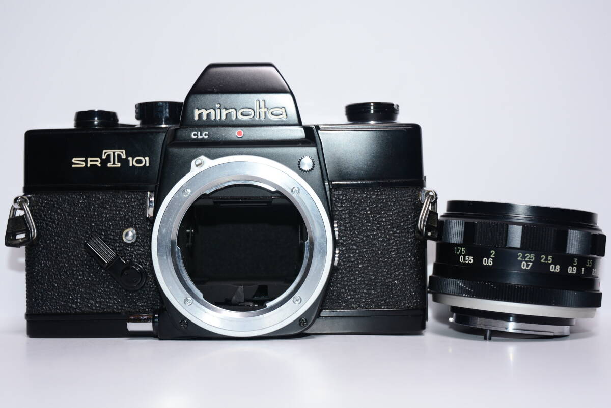 【外観特上級】Minolta SRT101 ブラック/AUTO ROKKOR-PF 55mm F1.8 #s5919の画像1