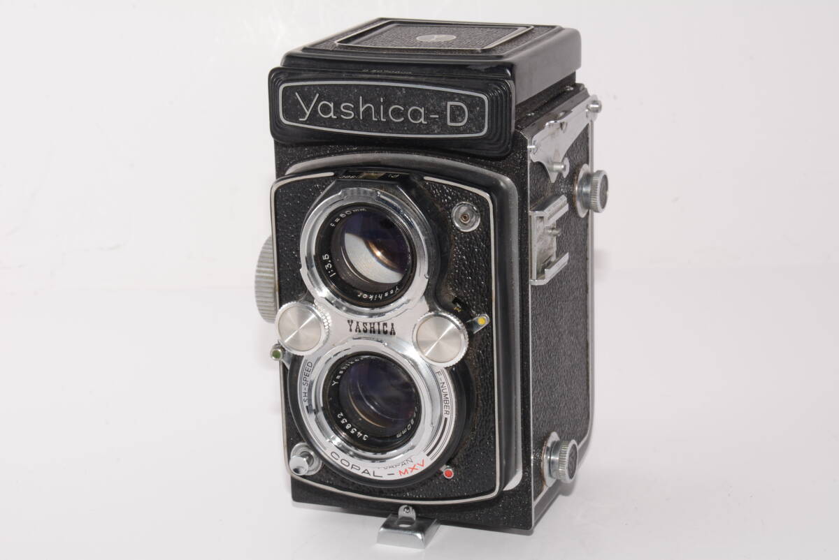 【 внешний вид ... верх ...】yashica-D Yashikor 1:3.5 80mm 2 однообъективная зеркальная камера 　#b1351