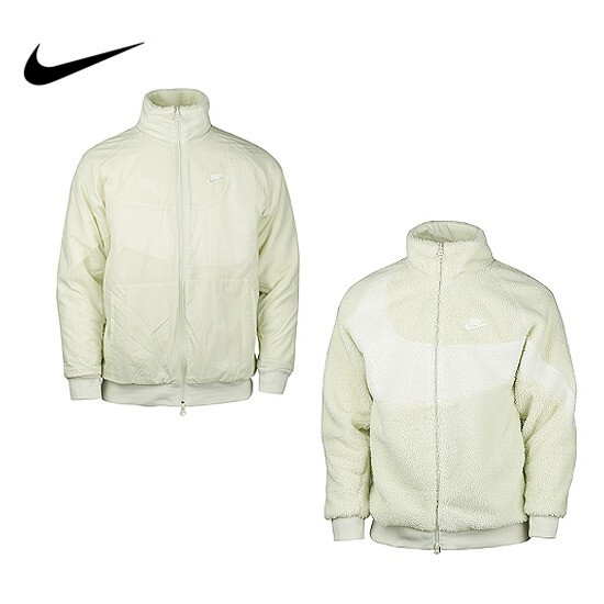 NIKE ナイキ ビッグ スウッシュ ボアジャケット 白 2XL BQ6546-020 24-0413-4-10の画像1