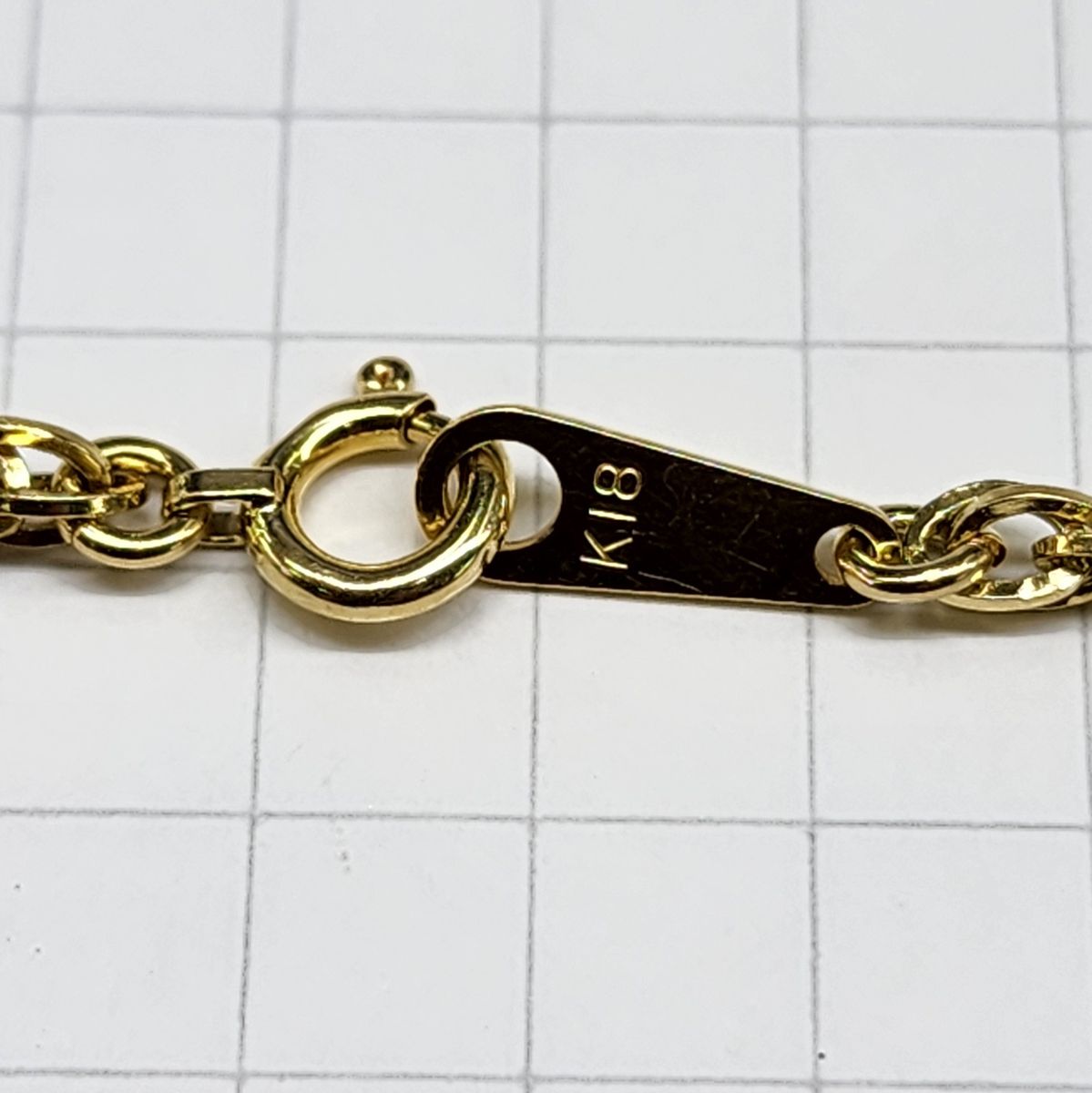 18金デザインネックレス（8g-45.5センチ）ユニセックス