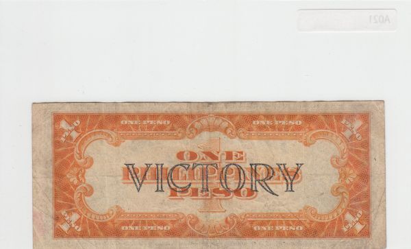 Pick#94/フィリピン紙幣 VICTORYシリーズ 1ペソ（1944）[A021]_画像2