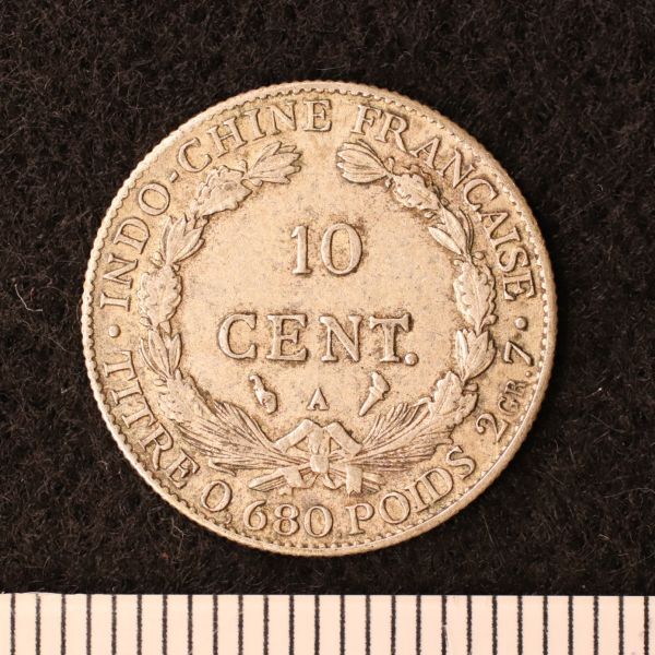 KM#16/仏領インドシナ 10セント銀貨（1921）[E2587]コイン、フランス、ベトナム、カンボジア_画像2
