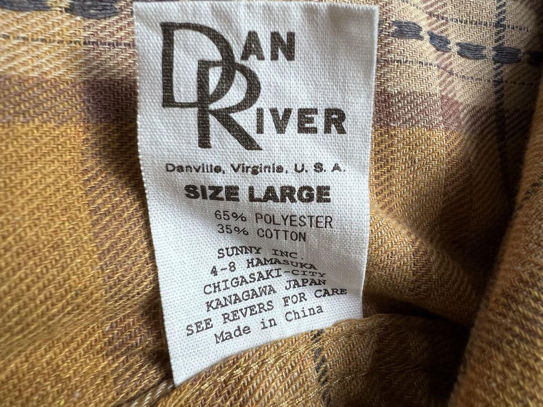 デザイン着心地抜群　Dan River check shirt 刺繍チェック　ネルシャツ　　復刻　L_画像7