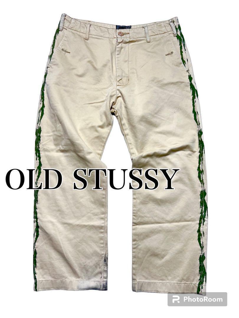 希少 90s STUSSY ステューシー チノ パンツ サイドライン 希少 90s STUSSY ステューシー チノ パンツ サイドライン
