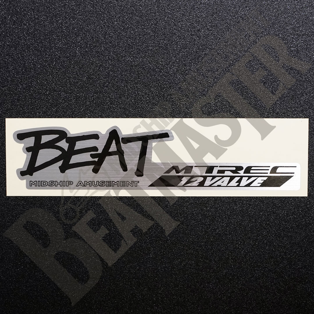 ホンダ ビート「 BEAT MTREC 12VALVE 」20周年記念セレクションエンブレム風ステッカー 1枚 “ BEAT MASTER ” HONDA BEAT|新品|送料無料 の画像1