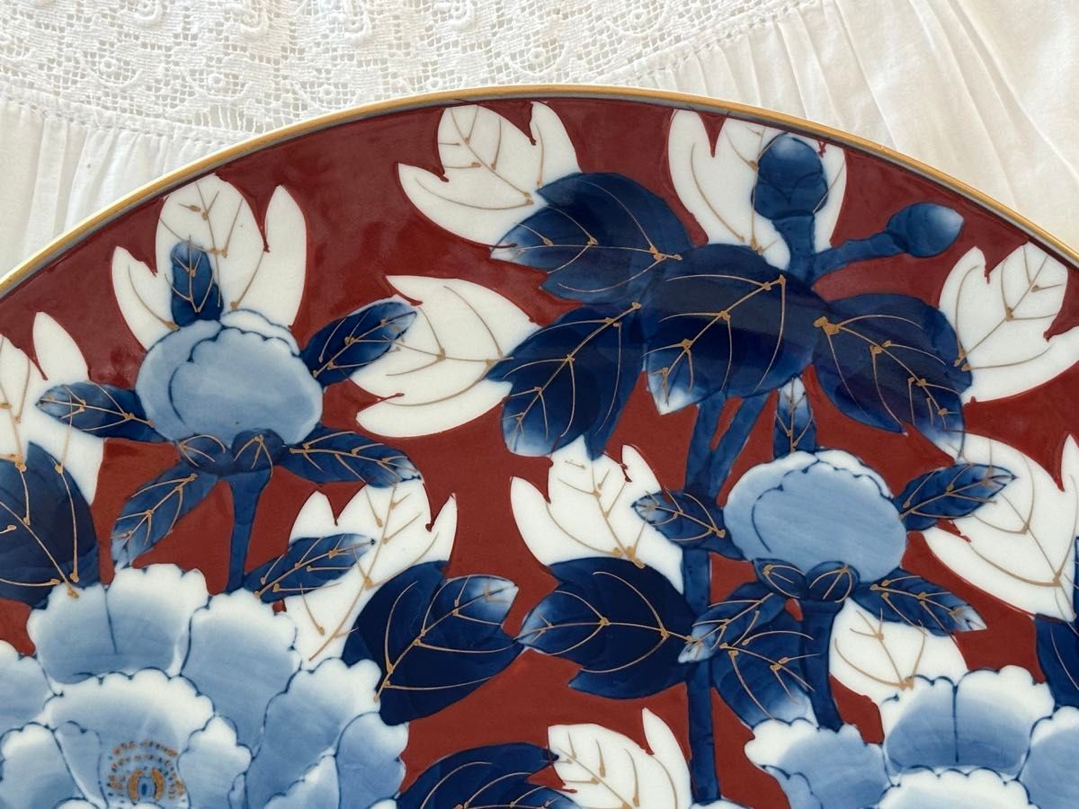 日陶連 秀峰 大皿 菊模様 茶道 菓子皿 菓子器 絵皿 お茶会 美品 日陶連 秀峰 大皿 菊模様 茶道 菓子皿 菓子器 絵皿 お茶会 美品