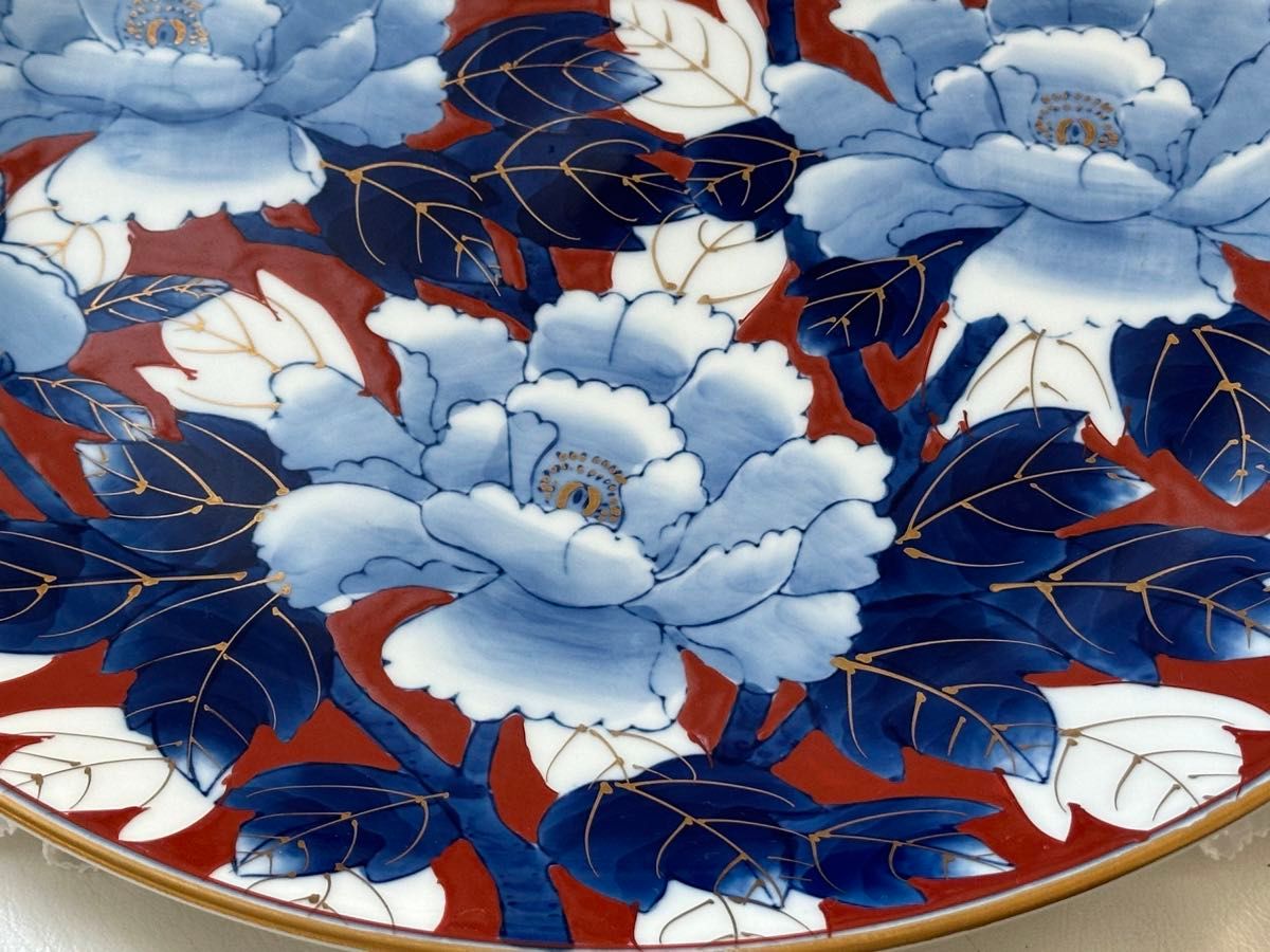 日陶連 秀峰 大皿 菊模様 茶道 菓子皿 菓子器 絵皿 お茶会 美品 日陶連 秀峰 大皿 菊模様 茶道 菓子皿 菓子器 絵皿 お茶会 美品