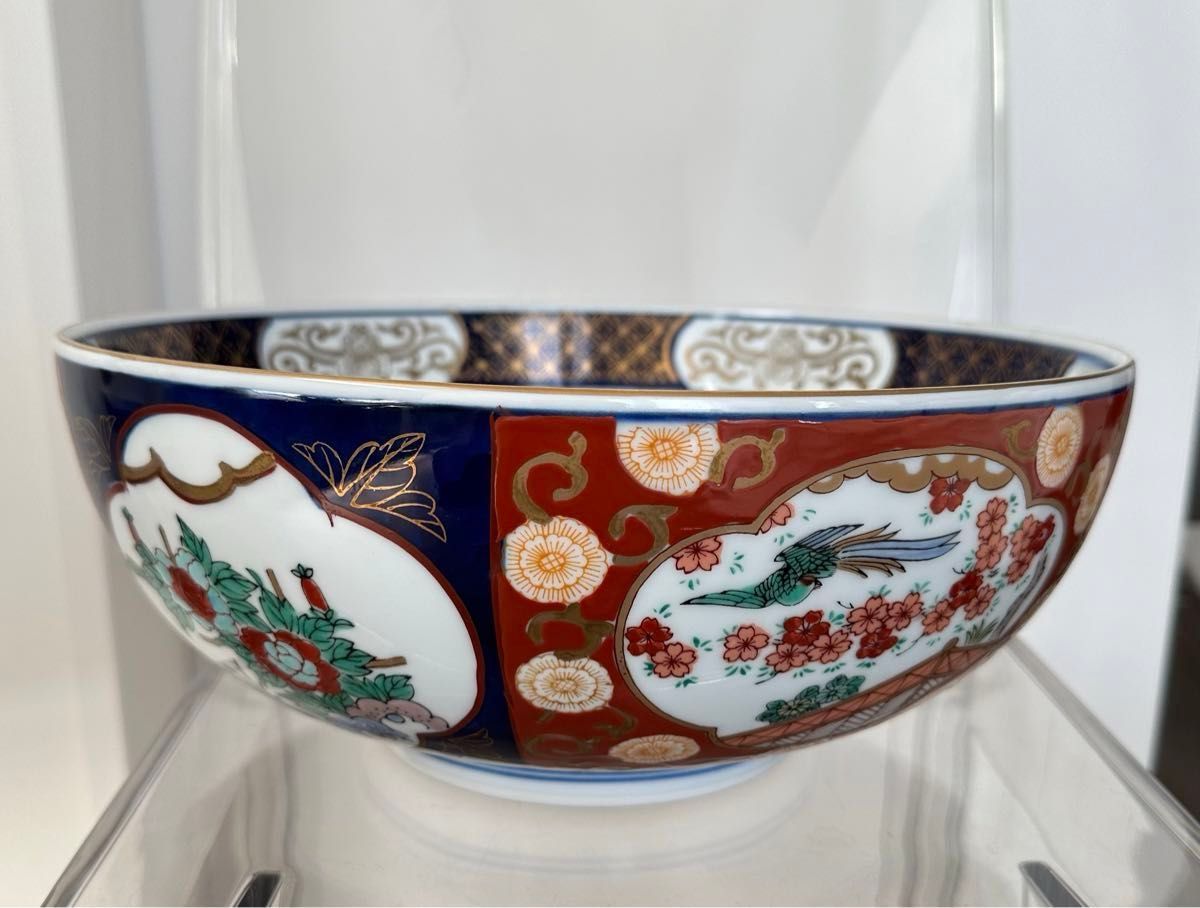 骨董品 GOLD IMARI 伊万里焼 色絵染付 大皿 有田焼 ゴールド 骨董品 GOLD IMARI 伊万里焼 色絵染付 大皿 有田焼 ゴールド