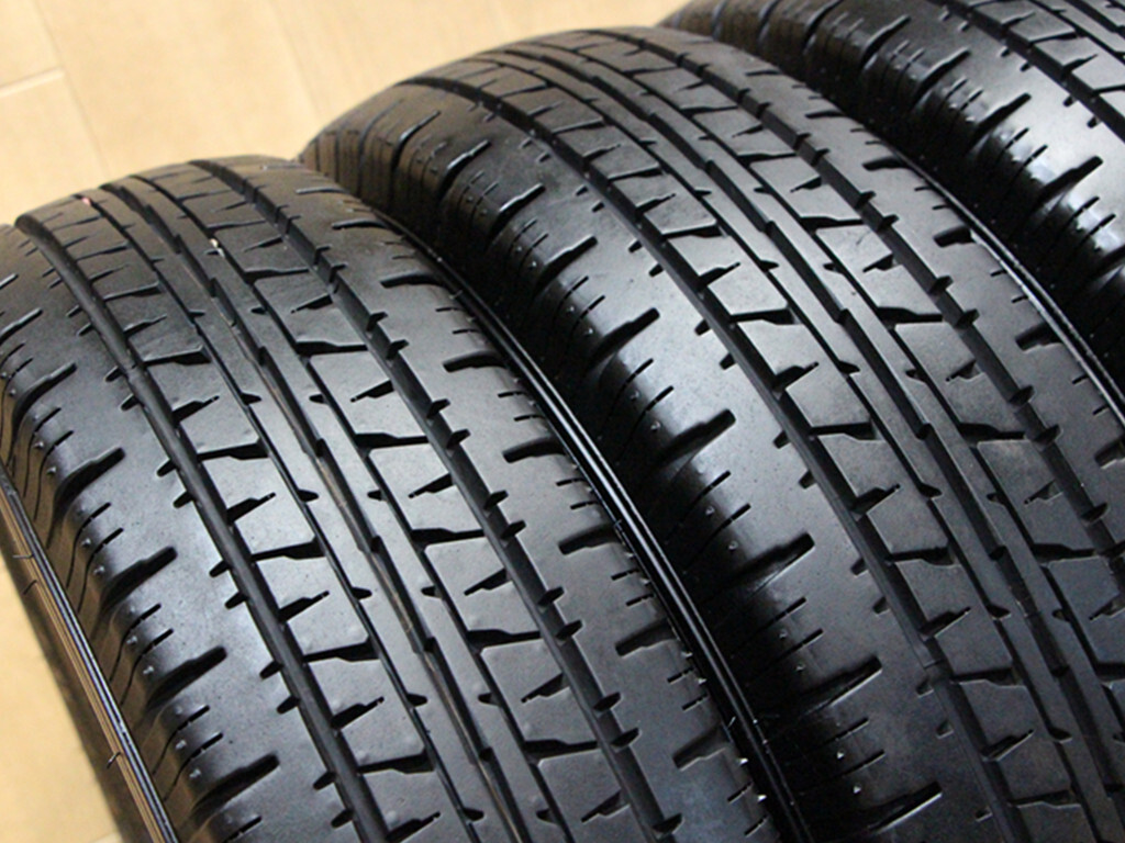 B393 DUNLOP ENASAVE VAN01 155R13 6PR LT 2021 year 4 pcs set burr mountain JAPAN domestic production summer tire van for small size for truck personal delivery possibility. Yamanashi prefecture 