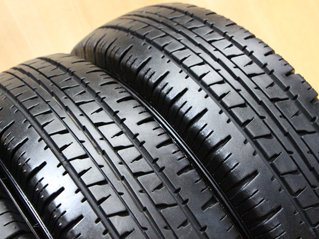 B393 DUNLOP ENASAVE VAN01 155R13 6PR LT 2021 year 4 pcs set burr mountain JAPAN domestic production summer tire van for small size for truck personal delivery possibility. Yamanashi prefecture 
