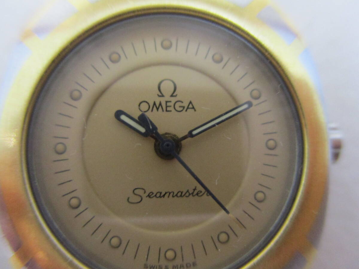 稼働品 OMEGA Ω オメガ SEAMASTER シーマスター ポラリス レディース クォーツ ゴールド文字盤 腕時計の画像8