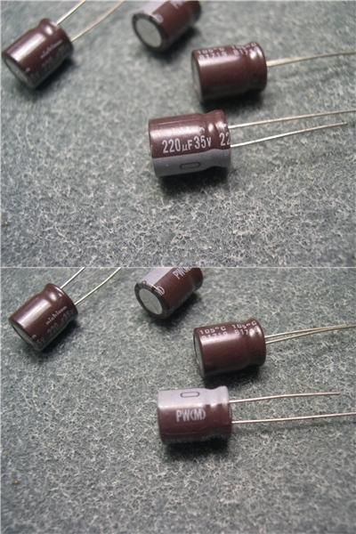 電解コンデンサ ニチコン PW ２２０μF ３５ｖ 高信頼性品 低ＥＳＲコンデンサ １０５℃ ４個の画像2