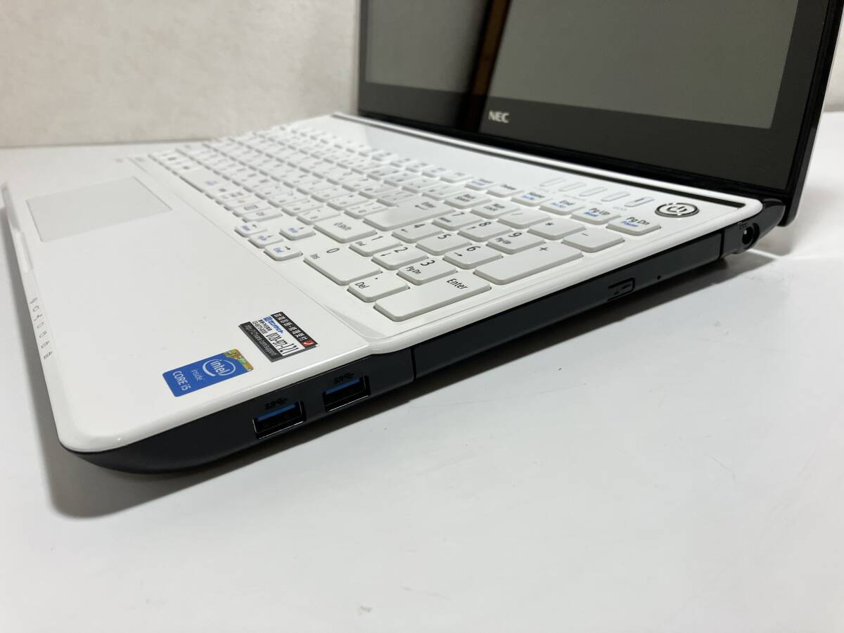 【爆速新SSD512GB☆メモリ8GB☆タッチパネル♪】☆NEC LS550/T （白）☆ Core i5 4210M☆カメラ/USB3.0☆