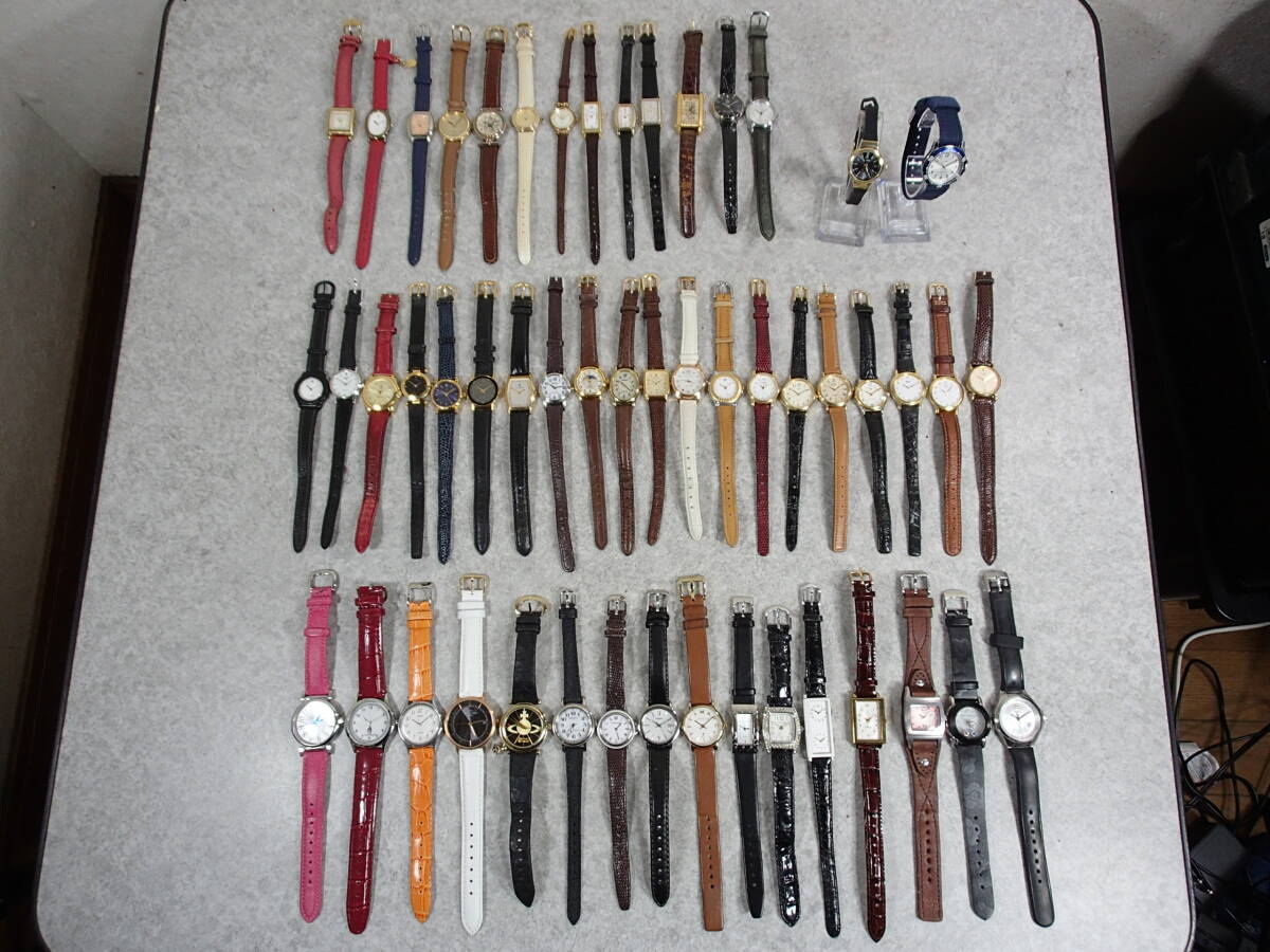 レディース腕時計 大量 50点 セット まとめ SEIKO/CITIZEN/CASIO/TRUSSARDI/courrege/COACH/MARC JACOBS/agnis.b 他 インボイス可 0420の画像1