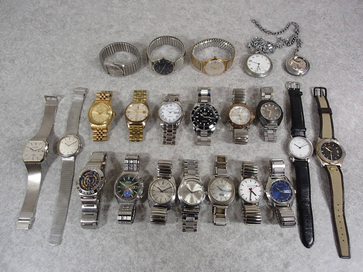 メンズ機械式腕時計等 大量22点 セット まとめ SEIKO/CITIZEN/ORIENT/RADO/MUSK/MONDAINEなど 自動巻き 手巻き AUTOMATIC インボイス可