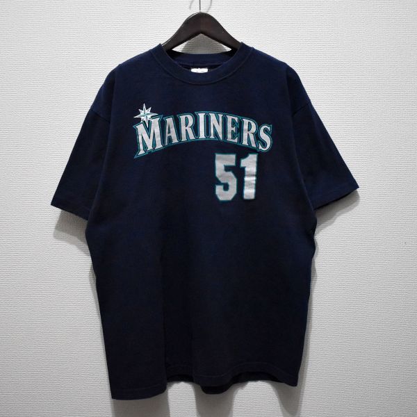 MLB シアトル・マリナーズ 半袖Tシャツ #51 イチロー majestic製