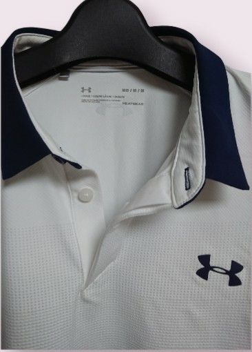 【未使用級】アンダーアーマー UNDER ARMOUR 半袖ポロシャツ ゴルフ ウェア ホワイト