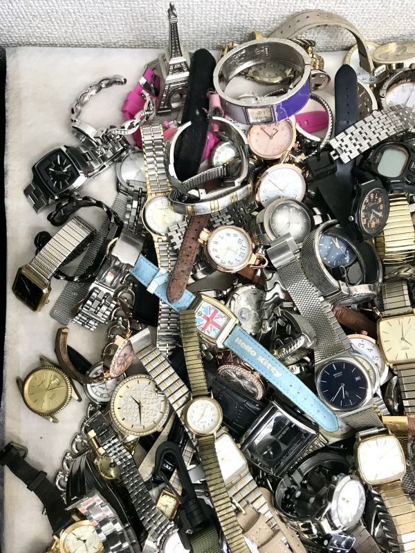 腕時計 懐中時計 等々 国産 海外 クオーツ 機械式 部品取り 大量 約340点 約15kg まとめて koyo S4191の画像3
