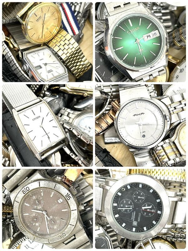腕時計 他 SEIKO CITIZEN CASIO ALBA など 国産腕時計 機械式 他 部品取り 大量 約200点以上 約9kg超 まとめて koyo K4349の画像8