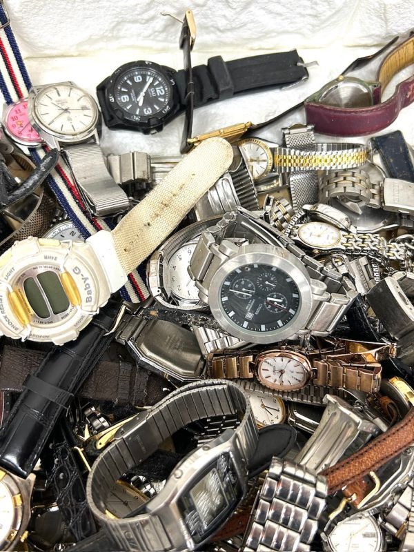 腕時計 他 SEIKO CITIZEN CASIO ALBA など 国産腕時計 機械式 他 部品取り 大量 約200点以上 約9kg超 まとめて koyo K4349の画像5