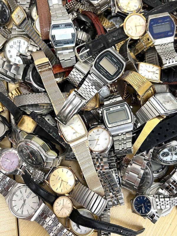 腕時計 他 SEIKO CITIZEN CASIO ALBA など 国産腕時計 機械式 他 部品取り 大量 約200点以上 約9kg超 まとめて koyo K4349