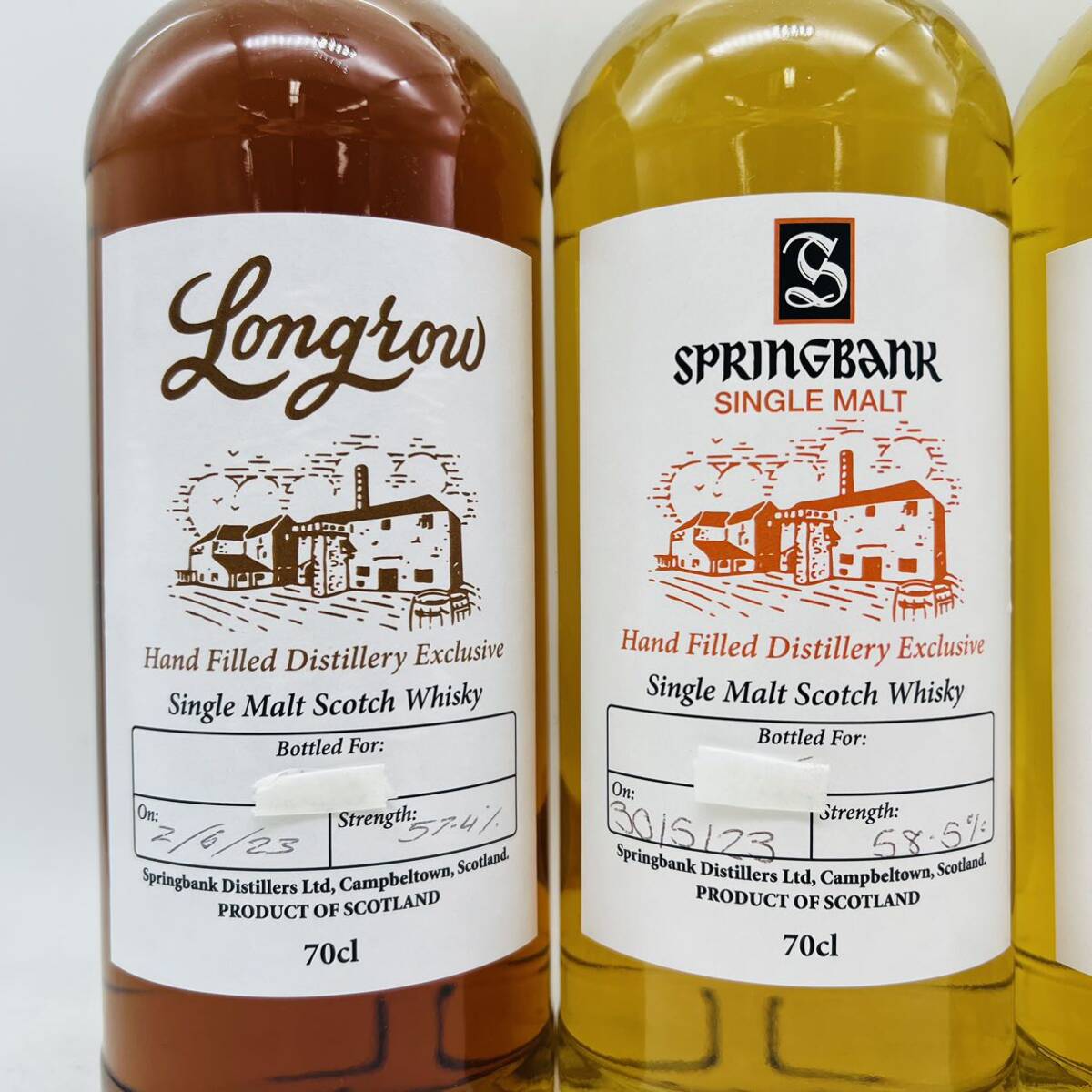 【未開栓】SPRINGBANK スプリングバンク蒸留所限定 ハンドフィル 4本セット まとめ売りA2の画像2