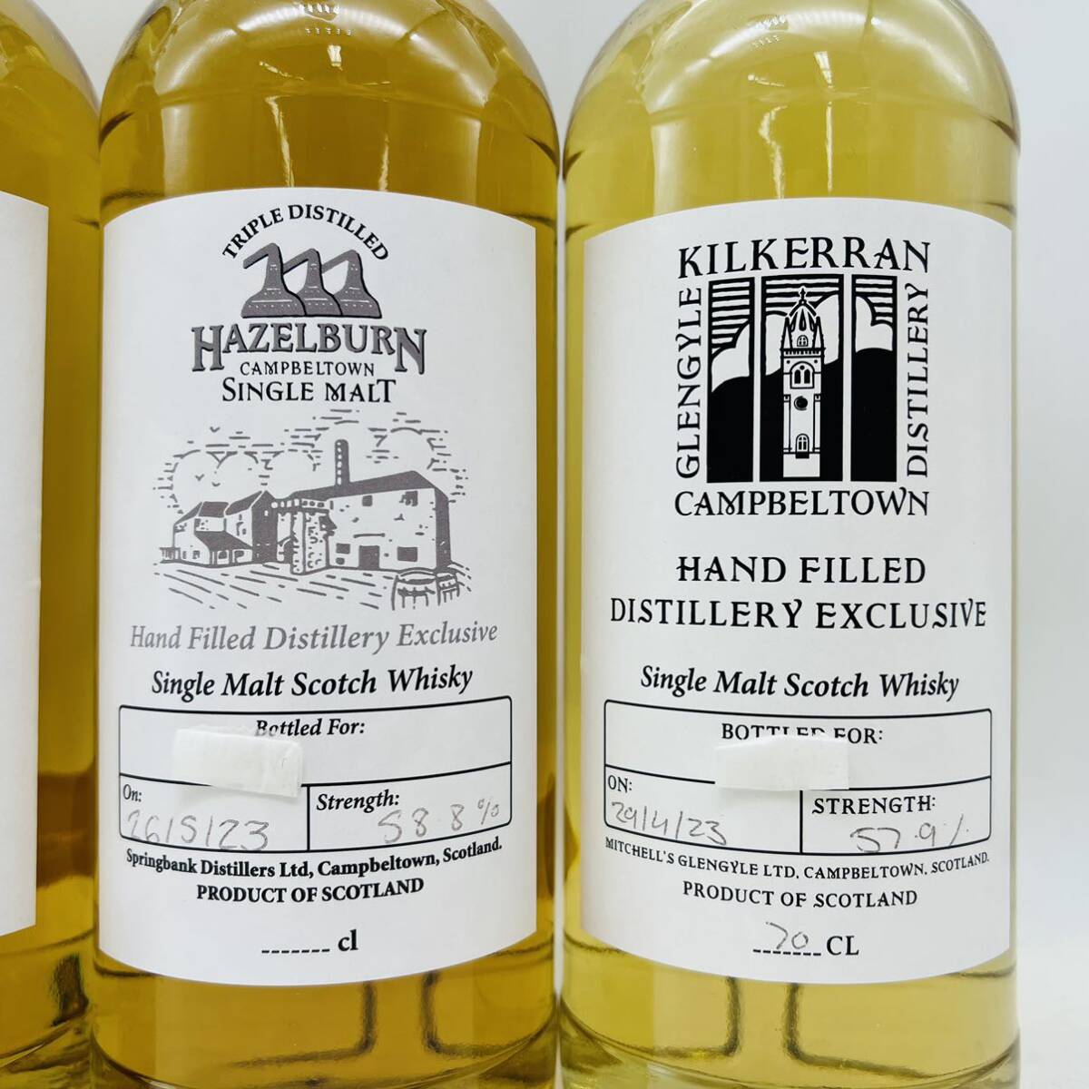 【未開栓】SPRINGBANK スプリングバンク蒸留所限定 ハンドフィル 4本セット まとめ売りA2の画像3