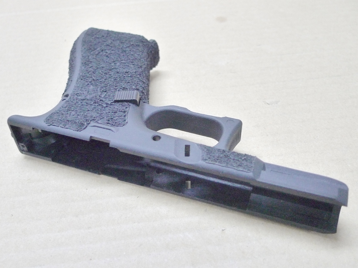 メーカー不明（VFC?）・GBB Glock グロック45（グロック19X民間バージョン） フレーム外装 スティップリング カスタム品・中古の画像3