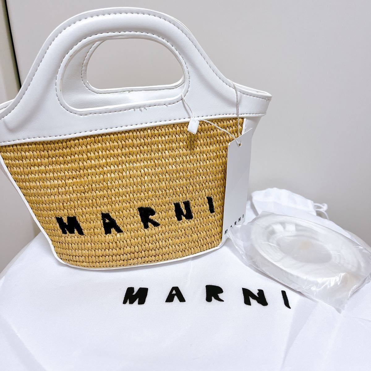 MARNI マルニ トロピカリア かごバッグ サマー　ホワイト