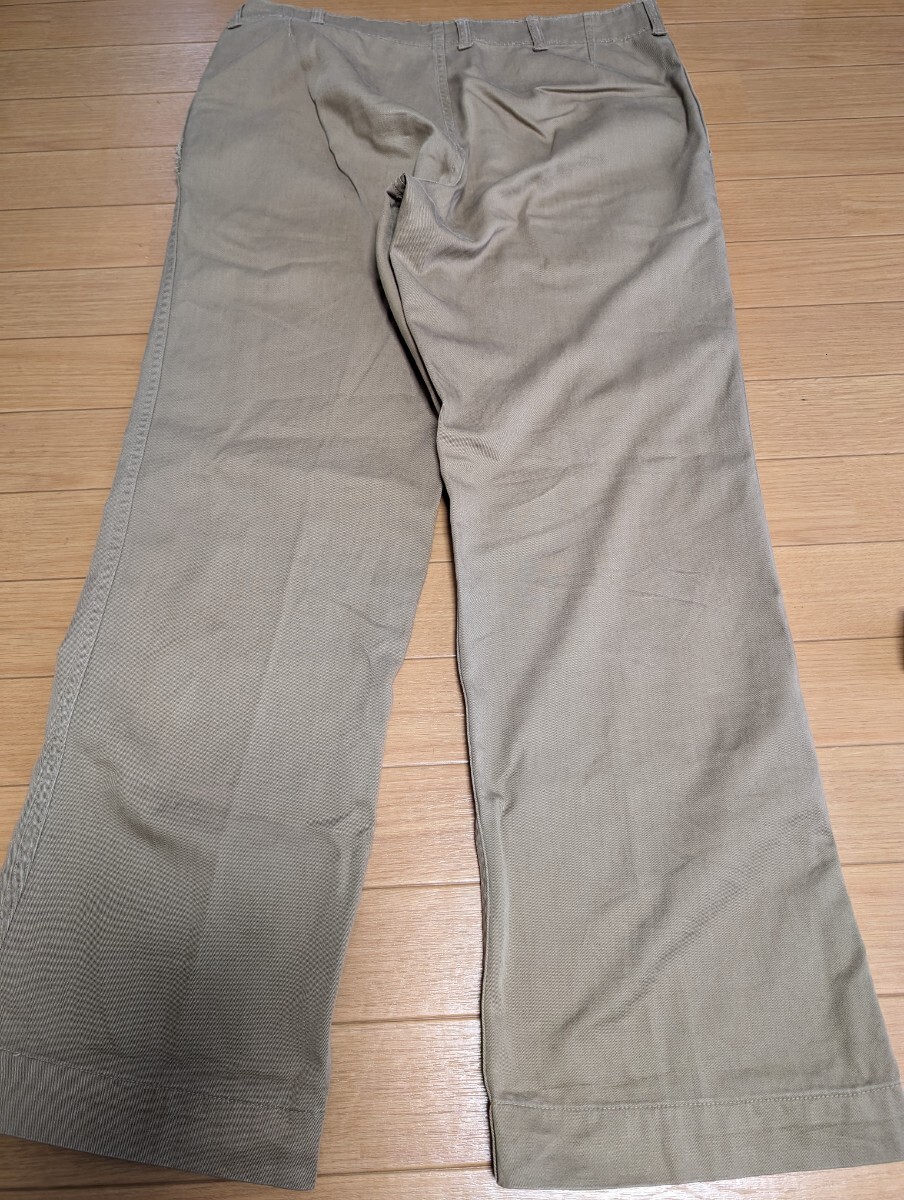 【１円スタート】30s USMC メタルボタン CHINO PANTS チノパン アメリカ製 ビンテージ ミリタリー /ARMY NAVY 40s 50s ユーロ ガスフラップの画像4