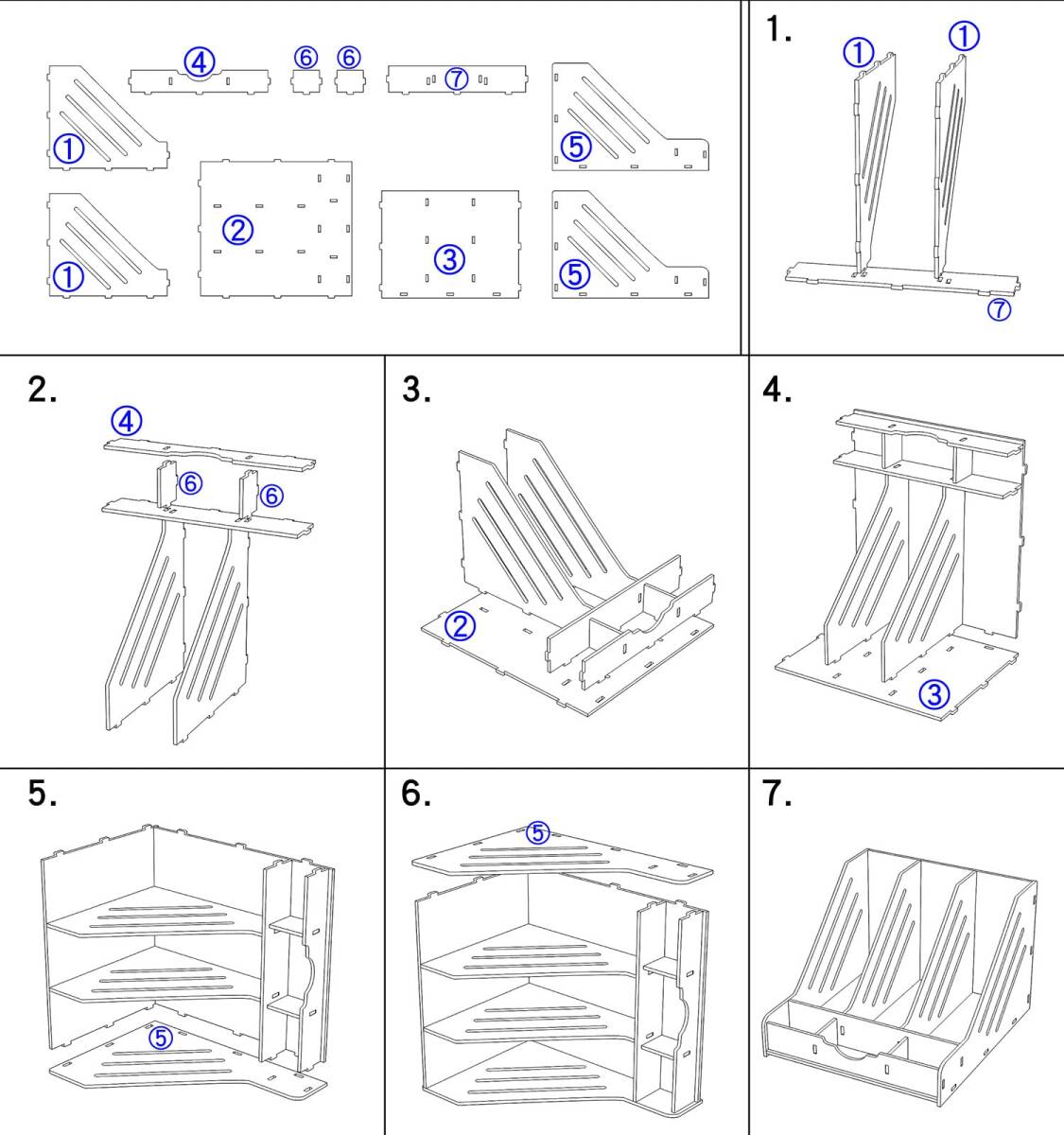 多用途A4卓上収納ラック 名刺ケース 3枠 新登場！ ユーザー好評 長寿命仕様_画像8