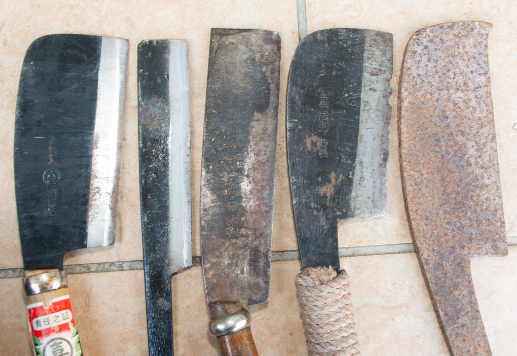 鉈 5本 アウトドア キャンプ DIY 薪割り ナタ 大工道具 ハンドツール 工具 古道具 古民具の画像2